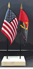 Angola and US Flag Desk Set