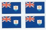 Anguilla Flag Stickers - Sheet of 50