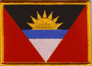 Antigua & Barbuda Flag Patch - Rectangle