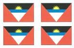 Antigua & Barbuda Flag Stickers - Sheet of 50