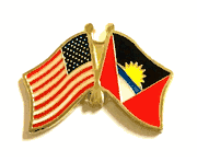 Antigua & Barbuda Lapel Pin - Double