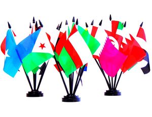 Miniature World Flag Assortment #19/22 Flags Representing the Arab League