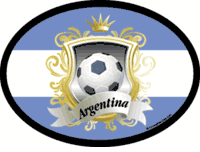 Argentina Soccer Flag It Oval Decal