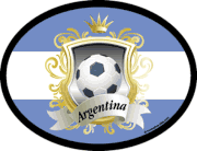 Argentina Soccer Flag It Oval Decal