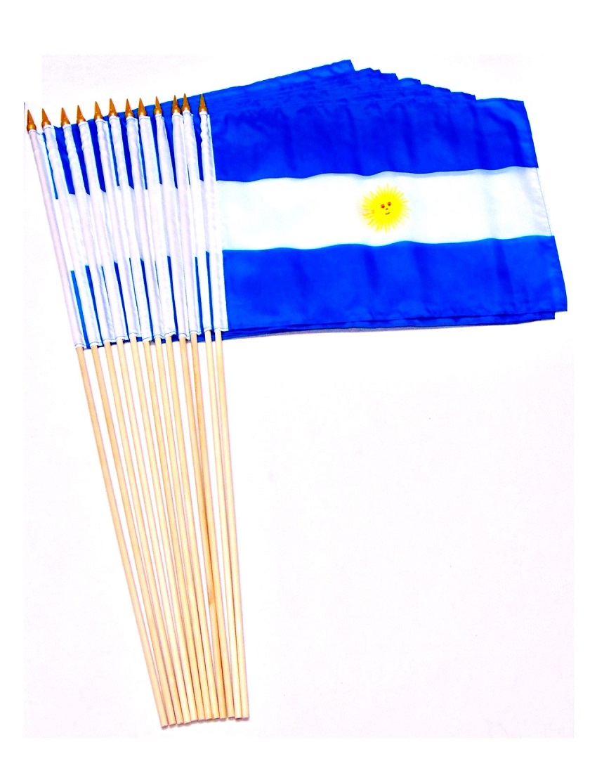 Argentina flag 12 x 18 international 12 x18 stick flags