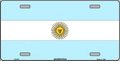 Argentina Flag License Plate