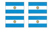 Argentina Flag Stickers - Sheet of 50