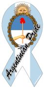 Argentinean Pride Car Ribbon Magnet