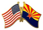 Arizona Flag Lapel Pin - Double