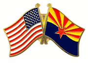 Arizona Flag Lapel Pin - Double