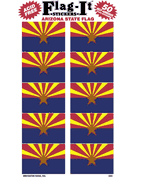 Arizona Flag Stickers 50 Stickers per package