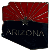 Arizona Map Lapel Pins - Updated Version