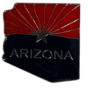 Arizona Map Lapel Pins - Updated Version