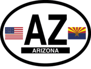Arizona Flag It Oval Decal