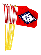 Arkansas 12" x 18" Miniature Stick Flags