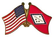 Arkansas Flag Lapel Pin - Double