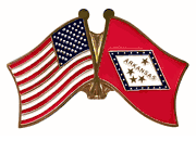 Arkansas Flag Lapel Pin - Double