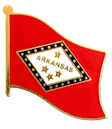 Arkansas Flag Lapel Pin - Single