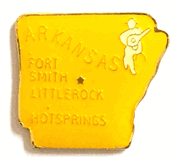 Arkansas Map Lapel Pin