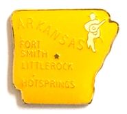 Arkansas Map Lapel Pin