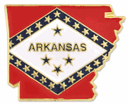 Arkansas Map Lapel Pin - Updated Version