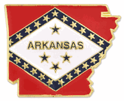 Arkansas Map Lapel Pin - Updated Version