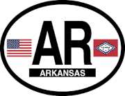 Arkansas Flag It Oval Decal