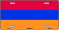 Armenia Flag License Plate
