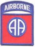Army Airborne Patch - Red and Blue