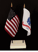 Army and US Flag Desk Set