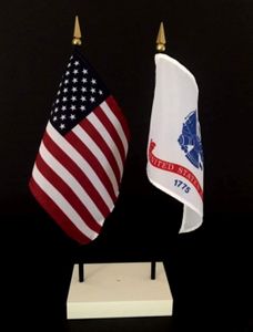 Army and US Flag Desk Set