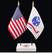 Army and US Flag Executive Desk Set