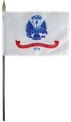 US Army 4x6" Deluxe Mini Stick Flag