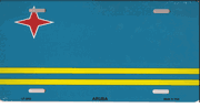 Aruba Flag License Plate
