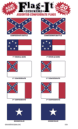 Assorted Confederate Stickers - 50 per package