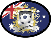 Australia Soccer Flag It Oval Decal