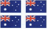 Australia Flag Stickers - 50 per sheet