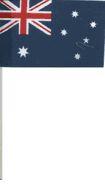 Australian Miniature Cotton Stick Flags 4"x6"