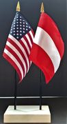 Austria and US Flag Desk Set