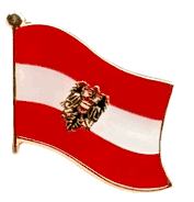 Austria w/Eagle Lapel Pin - Single