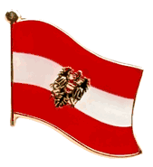 Austria w/Eagle Lapel Pin - Single