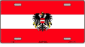 Austria with Eagle Flag License Plate