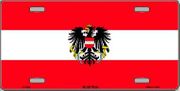Austria with Eagle Flag License Plate