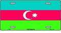 Azerbaijan Flag License Plate