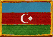 Azerbaijan Flag Patch - Rectangle