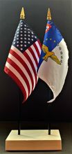 Azores and US Flag Desk Set