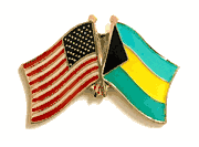 Bahamas Flag Lapel Pin - Double