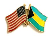 Bahamas Flag Lapel Pin - Double