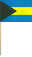 Bahamas Miniature Cotton Stick Flags 4"x6"