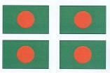 Bangladesh Flag Stickers - Sheet of 50